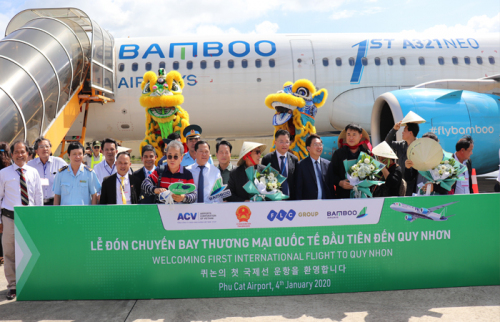 Lễ đón chuyến bay thương mại Quốc tế đầu tiên đến Quy Nhơn –Bình Định